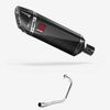 Lextek Carbon Fibre SP9C Gloss Exhaust System 300mm for Lexmoto Valiant 125