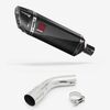 Lextek Carbon Fibre SP9C Gloss Exhaust 300mm with Link Pipe for Suzuki SV650 (16-20)