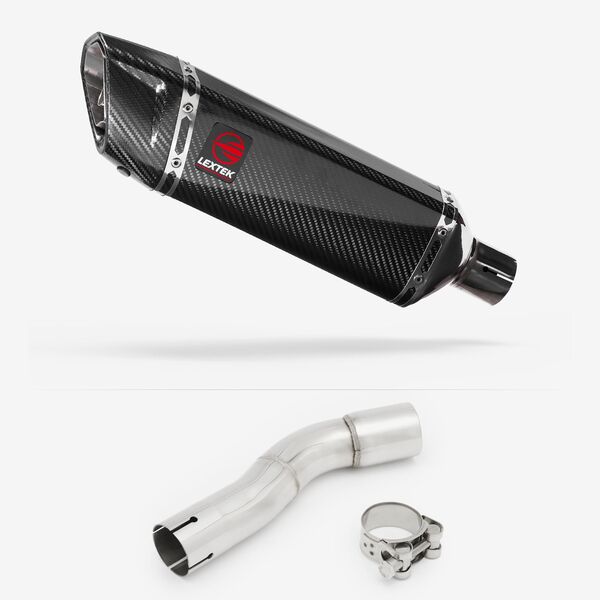 Lextek Carbon Fibre SP9C 300mm Exhaust with Link Pipe for Honda CMX500 Rebel (17-19)