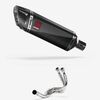 Lextek Carbon Fibre SP9C Gloss Exhaust System 300mm for Kawasaki ER6, Ninja 650, Z650, Versys 650