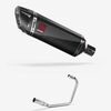 Lextek Carbon Fibre SP9C 300mm Exhaust System for Kiden Pisces KD125-K,Lexmoto Oregon HJ125-K