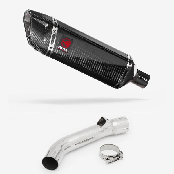 Lextek Carbon Fibre SP9C 300mm Exhaust with Link Pipe for Honda VFR 800 (97-01)