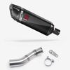 Lextek Carbon Fibre SP9C 300mm Exhaust with Link Pipe for Triumph Street Triple 765 (17-23)