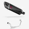 Lextek Carbon Fibre SP9C Gloss Exhaust System 300mm for Honda CB125 R (18-20)