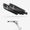 Lextek Carbon Fibre SP9C 300mm Twin Underseat with Link Pipe for Triumph Speed Triple 1050 (16-20)