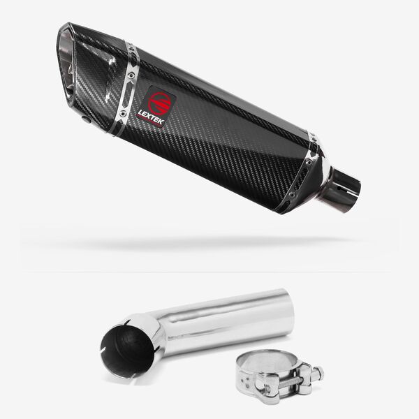 Lextek Carbon Fibre SP9C 300mm Exhaust with Link Pipe for Suzuki DL1050 V-Strom (20- )