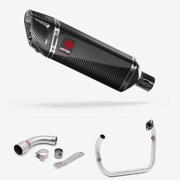 Lextek Carbon Fibre SP9C 300mm Exhaust System for Benelli TNT 125/135 (17-24)