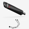 Lextek Carbon Fibre SP7C 400mm High Level Exhaust System for Yamaha MT-07/XSR 700 (14-22)