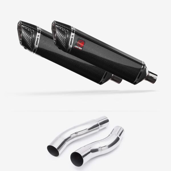 Lextek Carbon Fibre SP7C 400mm Exhaust with Link Pipes for Kawasaki Z1000 (14-19)
