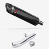 Lextek Carbon Fibre SP7C 400mm Exhaust with Link Pipe for Honda CBF 600 (04-07)
