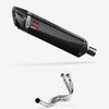 Lextek Carbon Fibre SP7C 400mm Exhaust System for Kawasaki ER6, Ninja 650, Z650, Versys 650