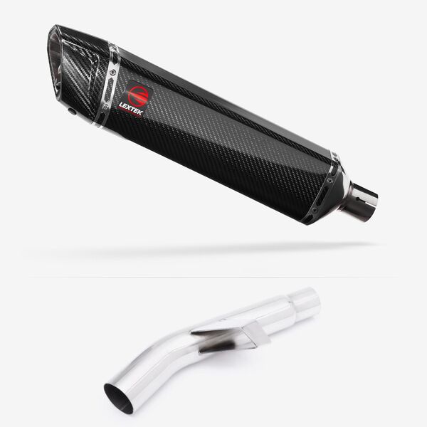 Lextek Carbon Fibre SP7C 400mm Exhaust with Link Pipe for Kawasaki Versys 1000 (15-18)