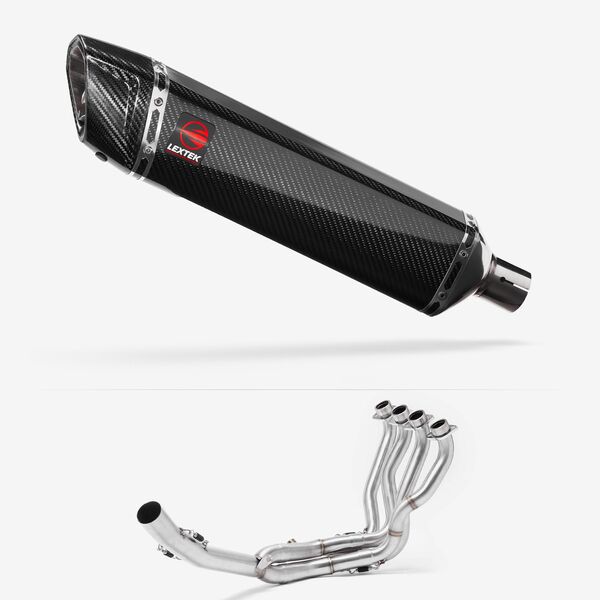 Lextek Carbon Fibre SP7C 400mm Exhaust System for Suzuki GSXR 1000 (17-24)
