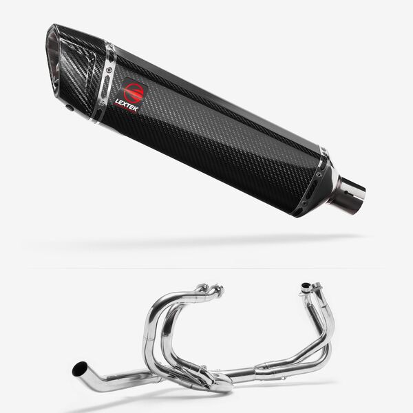 Lextek Carbon Fibre SP7C 400mm Exhaust System for Honda VFR 800 (98-01)