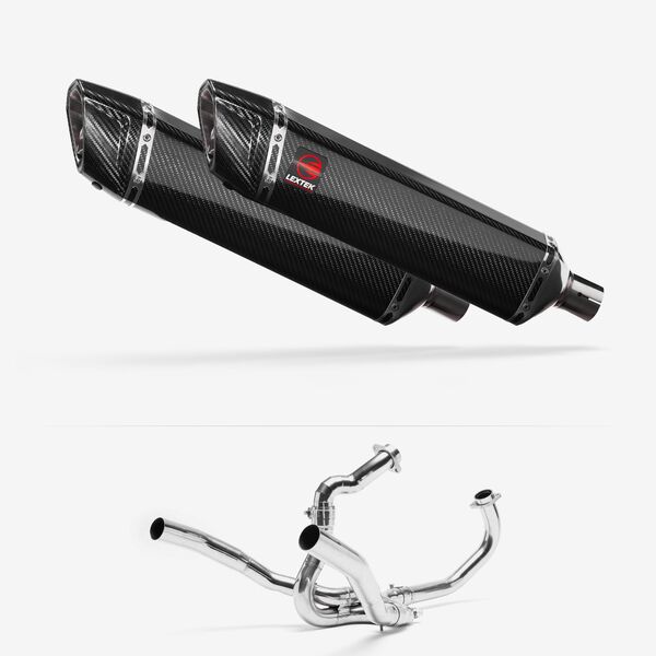 Lextek Carbon Fibre SP7C 400mm Exhaust System for SUZUKI SV1000 (03-07)