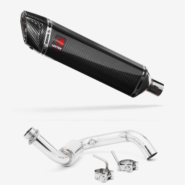 Lextek Carbon Fibre SP7C 400mm Exhaust System for BMW G310 R / GS (16-24)