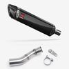 Lextek Carbon Fibre SP7C 400mm Exhaust with Link Pipe for Triumph Street Triple 765 (17-23)