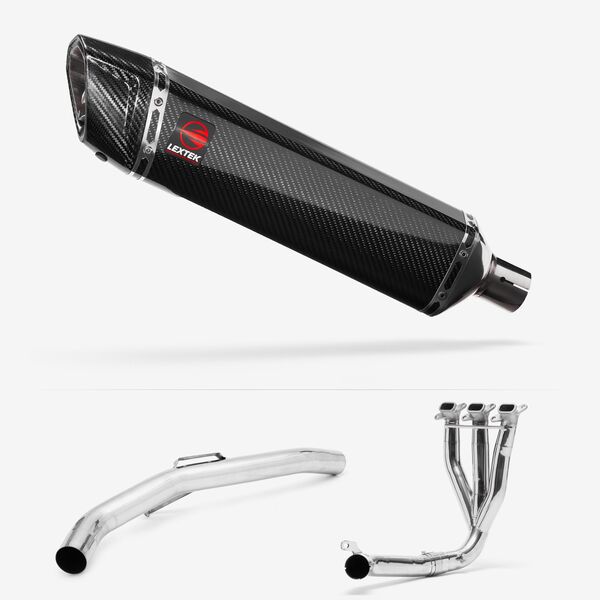 Lextek Carbon Fibre SP7C 400mm Exhaust System for Triumph Explorer 1200 (12-21)