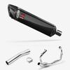 Lextek Carbon Fibre SP7C Gloss Exhaust System 400mm for Suzuki SV650 (03-15)