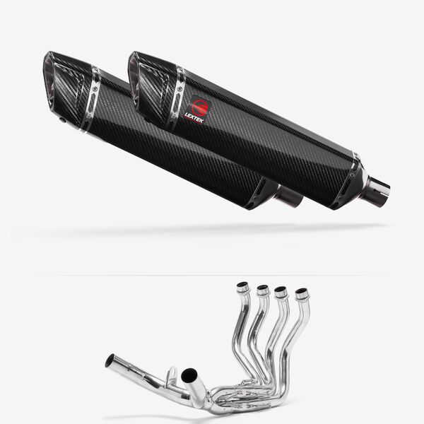 Lextek Carbon Fibre SP7C 400mm Exhaust System for Honda CBR1100XX Blackbird (97-99)