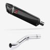 Lextek Carbon Fibre SP7C 400mm Exhaust with Link Pipe for Kawasaki Z800 (13-16)