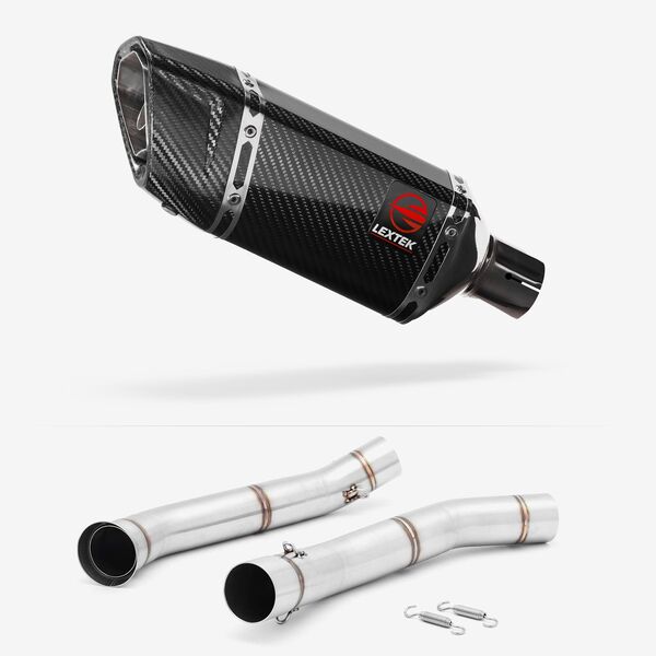 Lextek Carbon Fibre SP11C 200mm Exhaust with Link Pipe for KTM 690 Duke (12-15)
