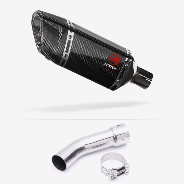 Lextek Carbon Fibre SP11C 200mm Exhaust with Link Pipe for Yamaha FZ8 Fazer (10-16)