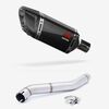 Lextek Carbon Fibre SP11C Gloss Exhaust 200mm with Link Pipe for Honda CBR600 F (87-90)