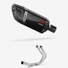 Lextek Carbon Fibre SP11C Gloss Exhaust System 200mm High Level for Yamaha MT-07/XSR 700 (14-22)