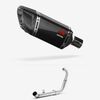 Lextek Carbon Fibre SP11C Gloss Exhaust System 200mm for Yamaha YZF-R125 / MT-125 (14-18)