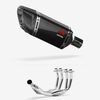 Lextek Carbon Fibre SP11C Gloss Exhaust System 200mm for Yamaha XJ6 Diversion (09-15)