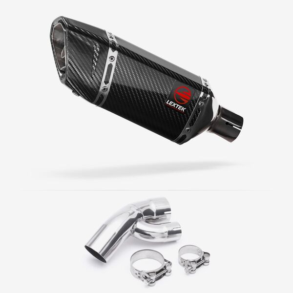 Lextek Carbon Fibre SP11C 200mm Exhaust with Link Pipe for BMW S1000 XR (15-19)