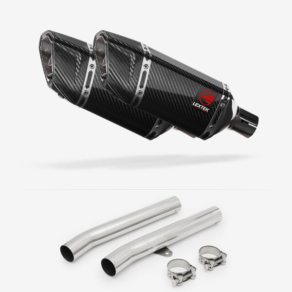 Lextek Carbon Fibre SP11C 200mm Exhaust with Link Pipes for Honda CBR1100XX Blackbird (96-07)