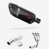 Lextek Carbon Fibre SP11C Gloss Exhaust System 200mm for Triumph Street Triple 675 (13-17)
