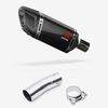 Lextek Carbon Fibre SP11C Gloss Exhaust 200mm with Link Pipe for Kawasaki Ninja 400 & Z400 (18-24)