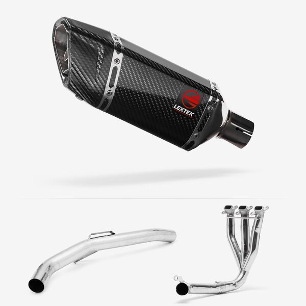 Lextek Carbon Fibre SP11C 200mm Exhaust System for Triumph Explorer 1200 (12-21)