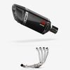 Lextek SP11C Gloss Carbon Fibre Exhaust System 200mm Low Level