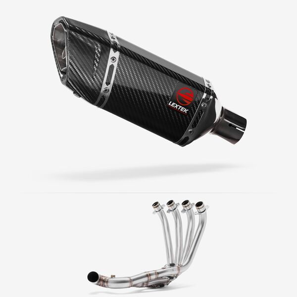 Lextek Carbon Fibre SP11C Gloss Exhaust System 200mm Low Level