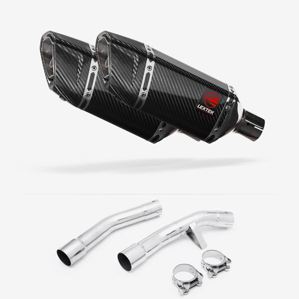 Lextek Carbon Fibre SP11C 200mm Exhaust with Link Pipe for Yamaha FJR1300 (01-19)
