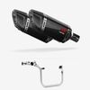 Lextek Carbon Fibre SP11C Gloss Exhaust System 200mm Twin Underseat for Benelli TNT 125/135 (17-24)