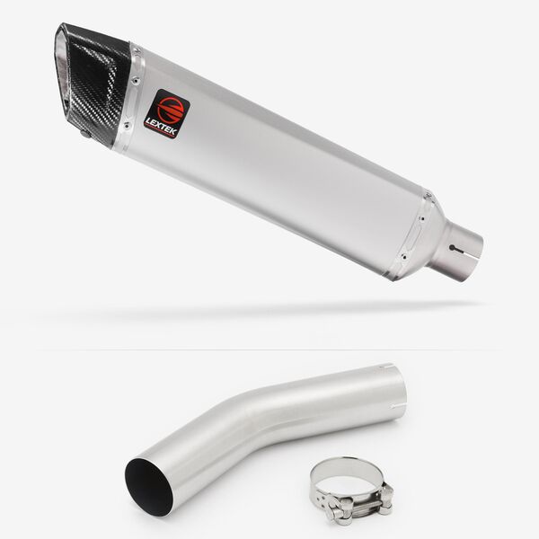 Lextek Stainless Steel ST7 Matt Exhaust 400mm with Link Pipe for BMW S1000RR (15-16)