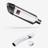 Lextek Polished Stainless Steel SP4 300mm Exhaust with Link Pipe for Yamaha FZS 600 Fazer (97-03)