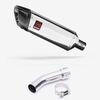 Lextek Polished Stainless Steel SP4 300mm Exhaust with Link Pipe for Yamaha FZ8 Fazer (10-16)