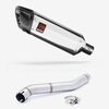 Lextek Polished Stainless Steel SP4 300mm Exhaust with Link Pipe for Honda CBR600 F (87-90)