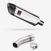 Lextek Polished Stainless Steel SP4 300mm Exhaust with Link Pipe for Suzuki SV650 (03-15)