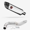 Lextek Polished Stainless Steel SP4 300mm Exhaust with Link Pipe for Triumph Tiger 1050 (07-12)