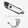 Lextek Stainless Steel SP4 Polished Exhaust System 300mm for Yamaha YZF R6 (06-16)