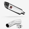 Lextek Polished Stainless Steel SP4 300mm Exhaust with Link Pipe for Suzuki GSX-S750 (17-21)