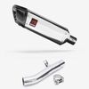 Lextek Polished Stainless Steel SP4 300mm Exhaust with Link Pipe for Honda CBF 600 (04-07)