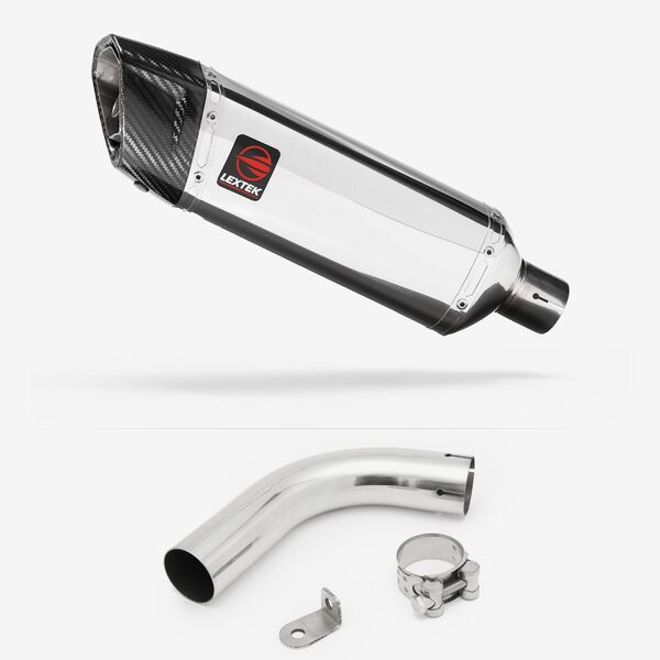 Lextek Polished Stainless Steel SP4 300mm Exhaust with Link Pipe for Honda CB1000R (08-17)